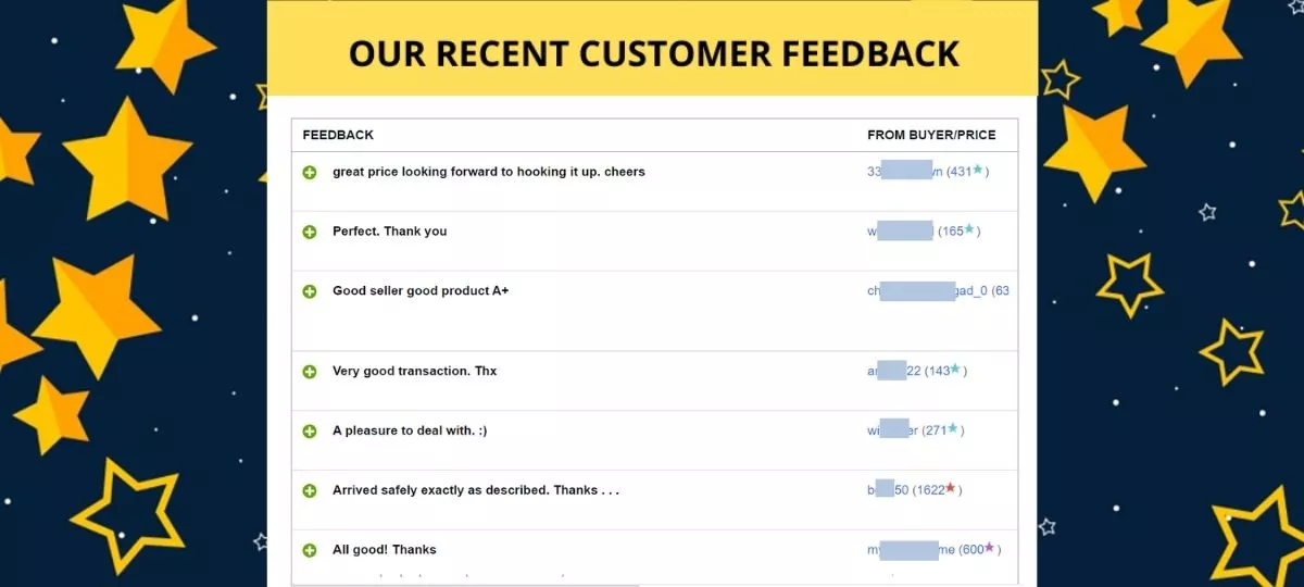 seller feedback